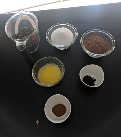 Ingredients for the filling.