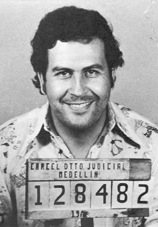 Pablo Escobar's mugshot.